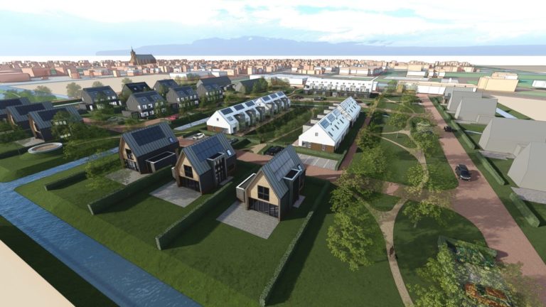 Eerste paal project Tuitjenhorn Het Nieuwe Glas.
