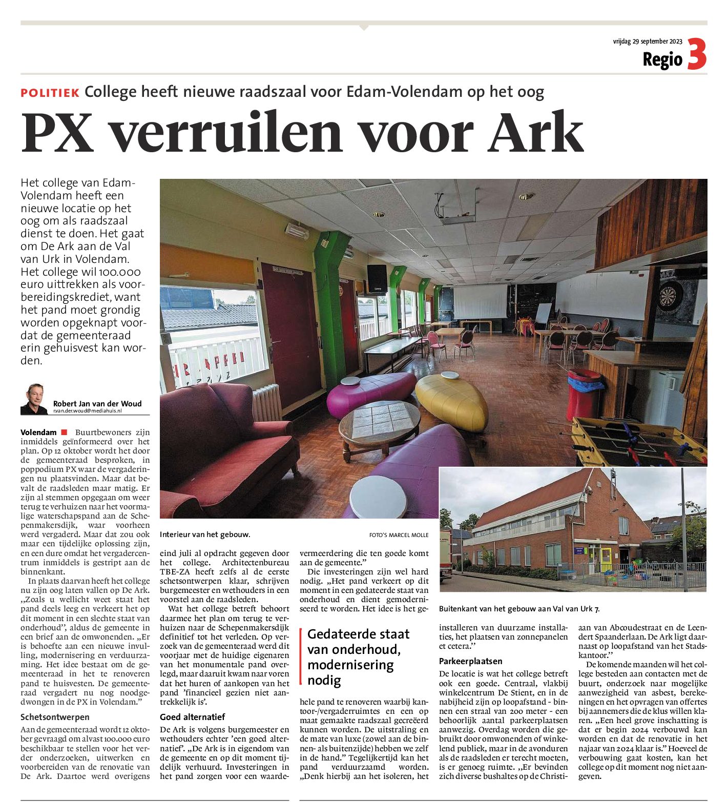 Artikel De Ark Noordhollands Dagblad