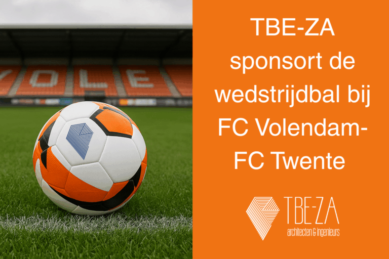 TBE-ZA architecten & ingenieurs is trotse sponsor van de wedstrijdbal bij FC Volendam – FC Twente!